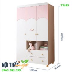 Thiết kế bên trong mẫu tủ quần áo TG45