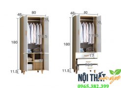 Kích thước tham khảo tủ quần áo TG41