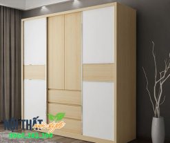 Mẫu tủ gỗ công nghiệp cánh lùa