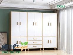 mẫu tủ quần áo 6 cánh hiện đại