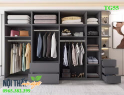 chia ngăn tủ quần áo hiện đại