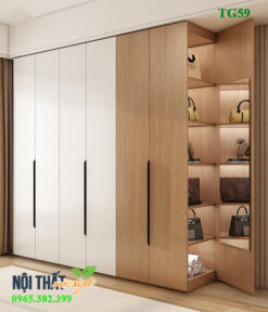 tủ quần áo 3 buồng hiện đại TG59