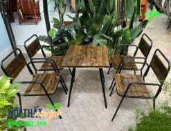 Bàn ghế cafe CF80 mang phong cách Rustic ấn tượng