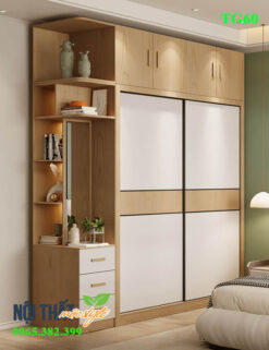 Tủ quần áo TG60 2 buồng cho những không gian phòng nhỏ nhắn