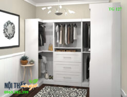 Cách bố trí không gian cho tủ chữ L trong phòng ngủ