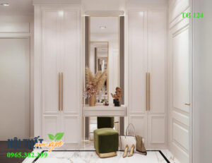 Bàn trang điểm nằm trong tủ quần áo, sản phẩm thông minh và độc đáo