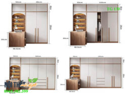 Các kích thước của tủ quần áo