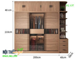 Kích thước tủ quần áo 3 buồng
