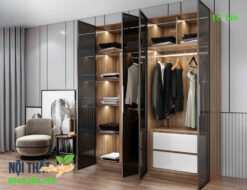 Tủ quần áo cửa kính hiện đại
