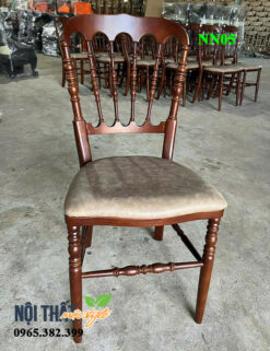 Ghế gỗ nhà hàng NN05 gam màu nâu cổ điển