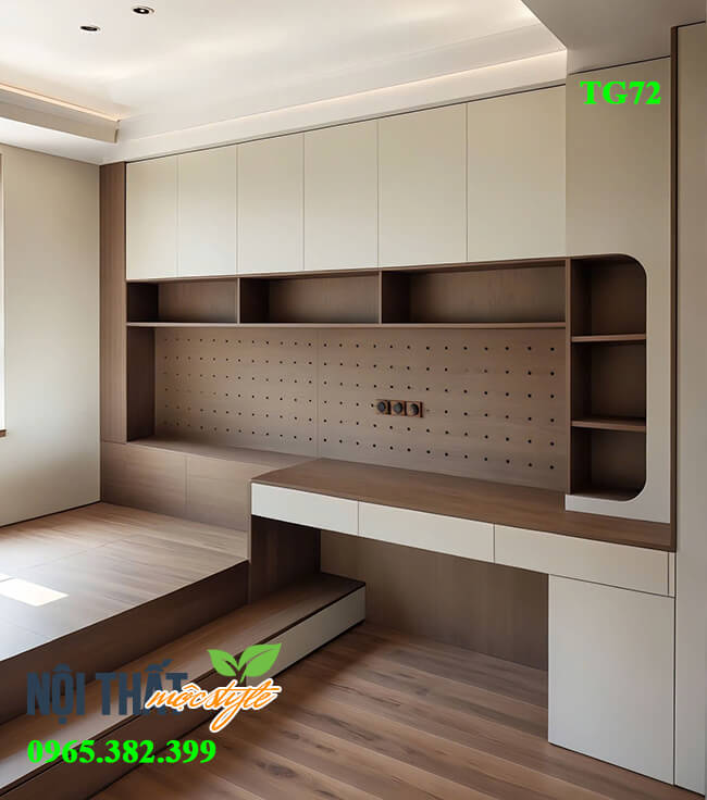 Phòng ngủ hiện đại gam màu nâu kết hợp trắng Phòng ngủ hiện đại gam màu nâu kết hợp trắng