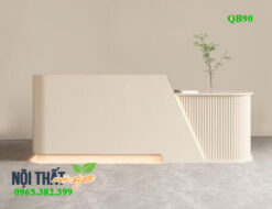 Quầy bar đẹp QB90 bo cong mềm mại nhấn led tinh tế