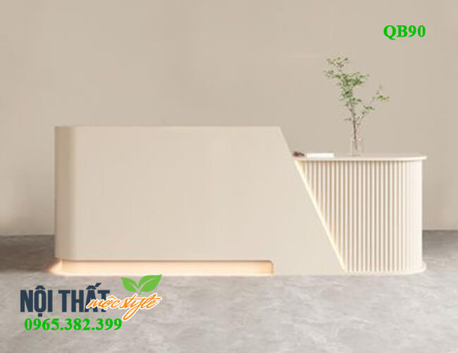 Quầy bar đẹp QB90 bo cong mềm mại nhấn led tinh tế Quầy bar đẹp QB90 bo cong mềm mại nhấn led tinh tế