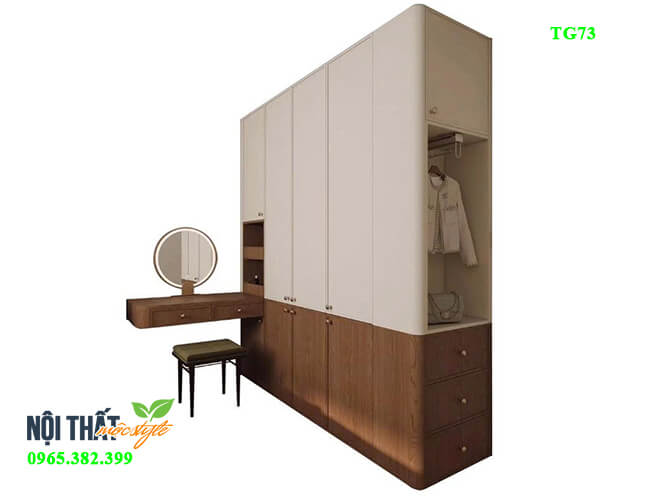 tủ quần áo liền bàn trang điểm đẹp TG73