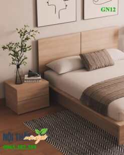 Chi tiết cạnh giường ngủ gỗ công nghiệp Gn12