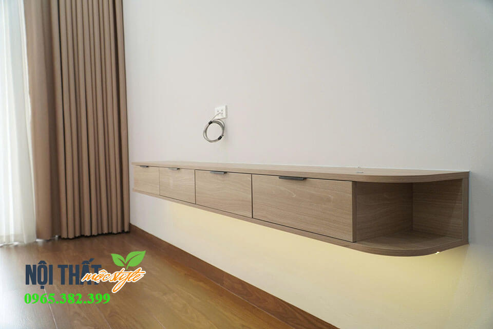 Kệ tivi phòng ngủ đơn giản nhưng công năng Kệ tivi phòng ngủ đơn giản nhưng công năng