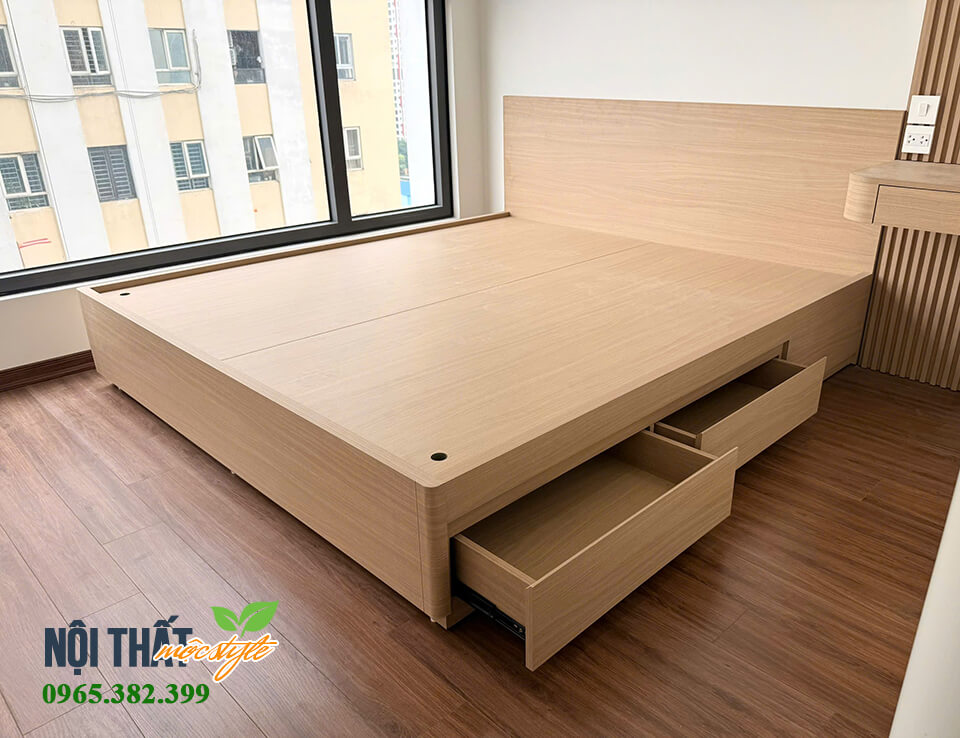 Thi công giường ngủ đẹp, giá tận xưởng Mộc Style Thi công giường ngủ đẹp, giá tận xưởng Mộc Style