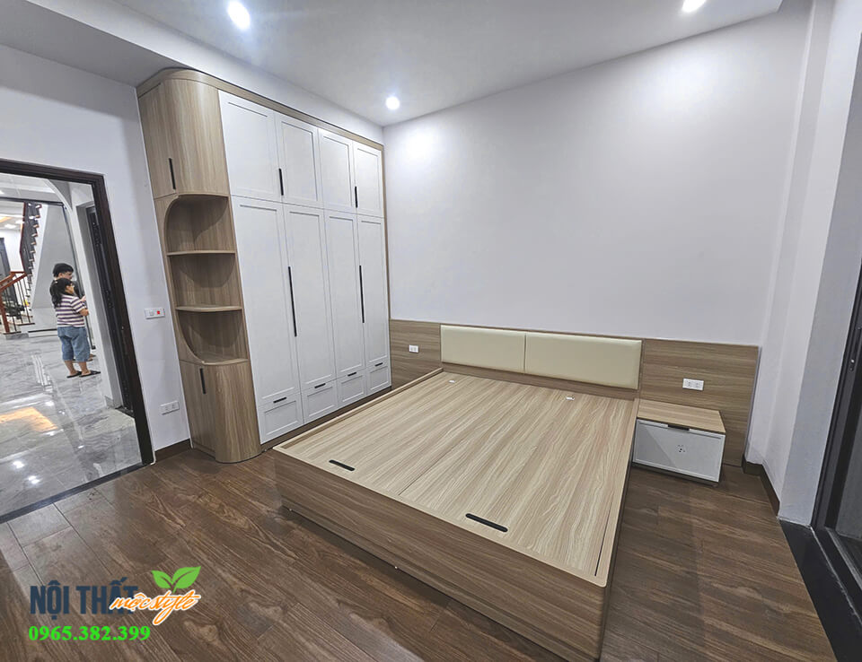 Thi công phòng ngủ tầng 1 phong cách hiện đại- Nội thất Mộc Style Thi công phòng ngủ tầng 1 phong cách hiện đại- Nội thất Mộc Style
