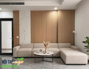 thi công vách ốp tường, sofa đẹp