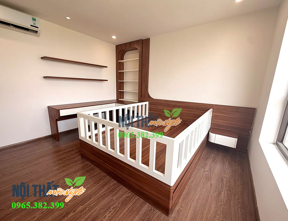 Phòng ngủ màu nâu đẹp không lo lỗi mốt, chất liệu gỗ An Cường Phòng ngủ màu nâu đẹp không lo lỗi mốt, chất liệu gỗ An Cường