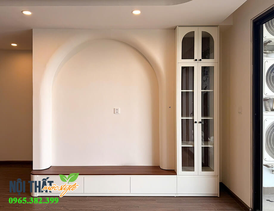 Thi công tủ kệ tivi đẹp do Nội thất Mộc STyle thực hiện Thi công tủ kệ tivi đẹp do Nội thất Mộc STyle thực hiện