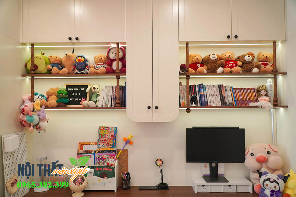 Giá sách cho phòng ngủ bé yêu - Nội thất Mộc Style
