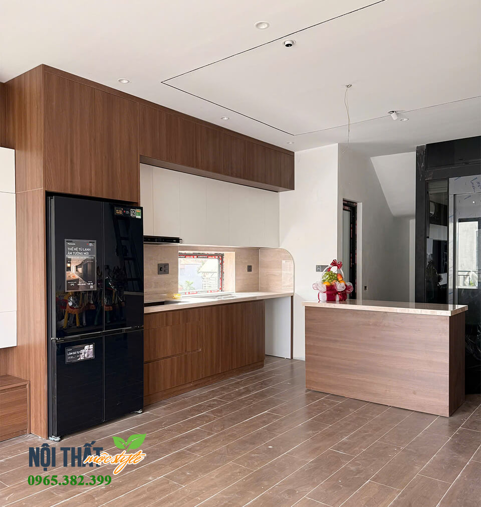 Tủ bếp liền đảo bếp lựa chọn hoàn hảo cho căn bếp nhỏ