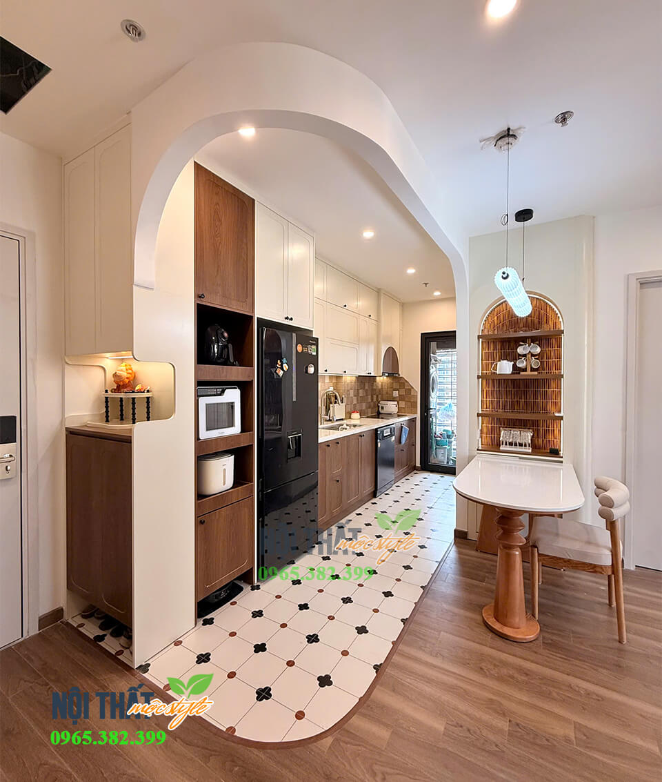 Tủ bếp phong cách Wabisabi đẹp - Nội thất Mộc Style
